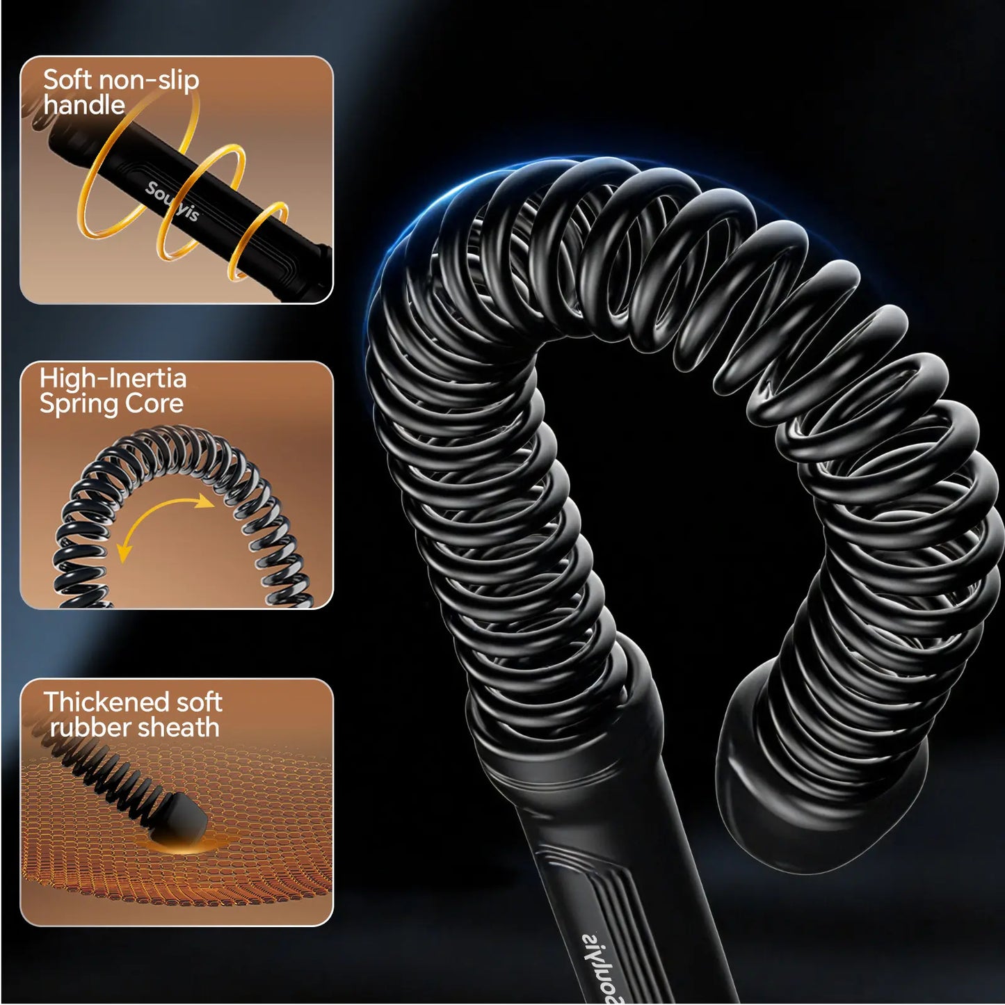 Powerful Cordless Battle Ropes for Home Gym — Unisex Weight Training Fitness Equipment, Portable Workout Ropes, Summer Vibes Gift