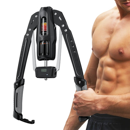 Adjustable 22-440lbs Chest Trainer Arm Exerciser — Core & Tricep Workout Equipment with Ab Roller Wheel, Home Gym Exercise Set with Pad & Carry Bag for Men Women