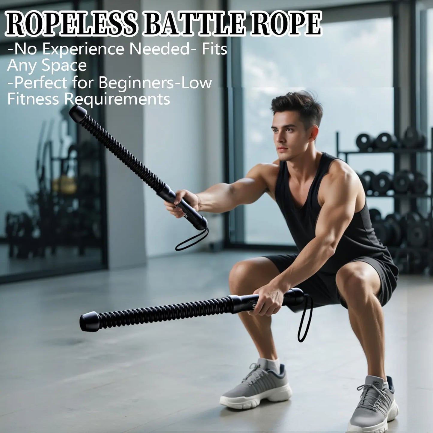Powerful Cordless Battle Ropes for Home Gym — Unisex Weight Training Fitness Equipment, Portable Workout Ropes, Summer Vibes Gift